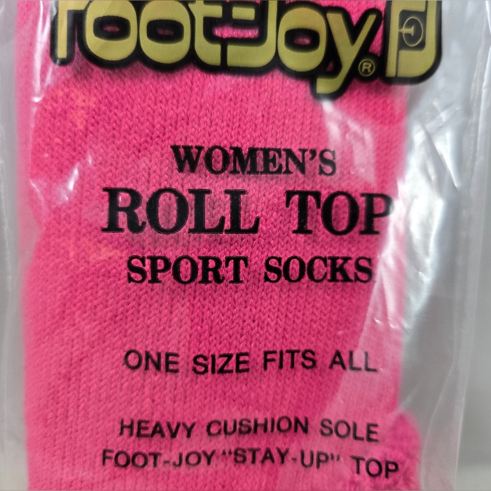 FootJoy Women's Pink Roll Top Sport Socks - Picture 3 of 8